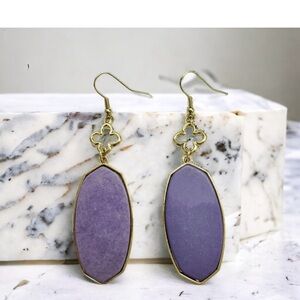 ⭐️Gold and Purple Dangle Earrings